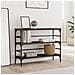 Tavolino Consolle Rovere Marrone 100x32x75 Cm Legno Multistrato - Foto miniatura 3