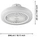 Plafoniere Ventilatore Ortona Abs Bianco Diff Acrilico Bianco Led 3x8,5w - Foto miniatura 5