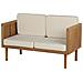 Salotto Da Giardino 5 Posti Con Tavolino Legno Acacia Chiaro E Beige Chiaro Baratti - Foto miniatura 5