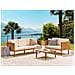 Salotto Da Giardino 5 Posti Con Tavolino Legno Acacia Chiaro E Beige Chiaro Baratti - Foto miniatura 1