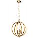 Lampadario Classico Corinne Acciaio Ottone Brunito 3 Luci E14 D43,2cm - Foto miniatura 1