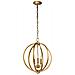 Lampadario Classico Corinne Acciaio Ottone Brunito 3 Luci E14 D43,2cm - Foto miniatura 5