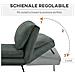 Poltrona Letto 2 In 1 Singola, Schienale Regolabile Su 3 Livelli E Imbottito, Struttura In Legno E Acciaio - Foto miniatura 5