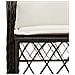 Set da Bistrò 3 pz con Cuscini Nero in Polyrattan - Foto miniatura 2