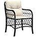 Set da Bistrò 3 pz con Cuscini Nero in Polyrattan - Foto miniatura 6
