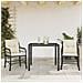 Set da Bistrò 3 pz con Cuscini Nero in Polyrattan - Foto miniatura 7