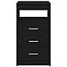 Cassettiera Rovere Nero 40x50x76 cm in Legno Multistrato - Foto miniatura 2