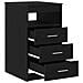 Cassettiera Rovere Nero 40x50x76 cm in Legno Multistrato - Foto miniatura 8