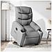 Poltrona Alzapersona Reclinabile Grigio Chiaro In Tessuto - Foto miniatura 1