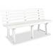 Panchina Da Giardino 145,5 Cm In Plastica Bianca - Foto miniatura 2