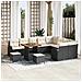 Set Divano da Giardino  da 12 Pezzi con Cuscini Nero Polyrattan Acacia, Divano da Giardino  da 2 Posti con Spazio di Stoccaggio e Cuscini Nero Polyrattan, Set Giardino da 3 Pezzi con Cuscini Nero Polyrattan Acacia - Foto miniatura 2