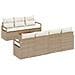 Set Divano da Giardino 8 Pezzi con Cuscini Beige Polyrattan Acacia, Divano da Giardino 2 Posti con Cuscini Beige Polyrattan - Foto miniatura 1