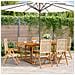 Set Pranzo da Giardino 7 pz Beige Polyrattan e Legno Massello - Foto miniatura 2