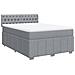 Giroletto a Molle con Materasso Grigio Chiaro 140x200cm Tessuto - Foto miniatura 1
