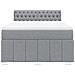 Giroletto a Molle con Materasso Grigio Chiaro 140x200cm Tessuto - Foto miniatura 4