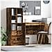 Scrivania con Storage  Rovere Affumicato Legno Ingegnerizzato, Scrivania  Rovere Affumicato 80x50x76 cm Legno ingegnerizzato - Foto miniatura 2