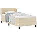 Letto box spring con materasso Crema 100 x 200 cm Tessuto - Foto miniatura 3