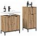 Set di mobili per il bagno Plaid 2 pcs rovere artigianale - Foto miniatura 3