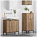 Set di mobili per il bagno Plaid 2 pcs rovere artigianale - Foto miniatura 4