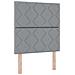 Letto a molle con materasso Grigio chiaro 80 x 200 cm Tessuto - Foto miniatura 1