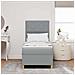 Letto a molle con materasso Grigio chiaro 80 x 200 cm Tessuto - Foto miniatura 5
