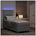 Letto a molle con materasso Grigio chiaro 80 x 200 cm Tessuto - Foto miniatura 6