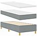 Letto a molle con materasso Grigio chiaro 80 x 200 cm Tessuto - Foto miniatura 8