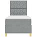 Letto a molle con materasso Grigio chiaro 80 x 200 cm Tessuto - Foto miniatura 9