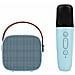 Altoparlante Ktv Bluetooth Portatile Con Microfono Wireless, Audio Hifi Ed Effetto Eco Blue - Foto miniatura 1