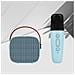 Altoparlante Ktv Bluetooth Portatile Con Microfono Wireless, Audio Hifi Ed Effetto Eco Blue - Foto miniatura 2