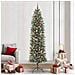 Albero di Natale Artificiale Sottile Verde e Bianco 240 cm - Foto miniatura 2