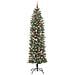 Albero di Natale Artificiale Sottile Verde e Bianco 240 cm - Foto miniatura 3