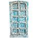 Armadio In Legno Artigianale Blu 93x42x206h - Foto miniatura 1