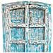 Armadio In Legno Artigianale Blu 93x42x206h - Foto miniatura 2