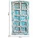 Armadio In Legno Artigianale Blu 93x42x206h - Foto miniatura 4