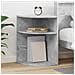 Tavolino Grigio cemento 39,7 x 39,7 x 60 cm Legno multistrato - Foto miniatura 2