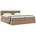 Letto con Contenitore Cappuccino 200 x 200 cm Pelle Sintetica - Foto miniatura 3