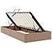 Letto con Contenitore Cappuccino 200 x 200 cm Pelle Sintetica - Foto miniatura 6