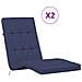 Cuscino da Esterno 2 pcs Blu navy 180 x 55 x 7 cm Tessuto - Foto miniatura 1