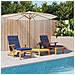 Cuscino da Esterno 2 pcs Blu navy 180 x 55 x 7 cm Tessuto - Foto miniatura 2