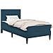 Struttura letto con materasso Blu 90 x 200 cm Velluto - Foto miniatura 1