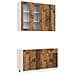 Unità Cucina PORTO 4 pcs Legno antico Legno ingegnerizzato - Foto miniatura 1