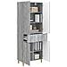 Set di armadi 2 pcs Sonoma grigio Legno ingegnerizzato - Foto miniatura 2