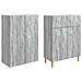 Set di armadi 2 pcs Sonoma grigio Legno ingegnerizzato - Foto miniatura 3