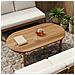 Piano del tavolo 110 x 55 x 3,5 cm Ovale Legno di teak solido - Foto miniatura 2