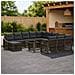Set Divano da Giardino 13 pz Grigio e Grigio Scuro polyrattan - Foto miniatura 9