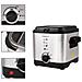 Friggitrice Compatta Da 1,5 L In Acciaio Inox 900 Watt  - Foto miniatura 6
