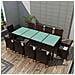 21 Pz Set Mobili Da Giardino In Polirattan Marrone - Foto miniatura 1