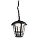 Lanterna Sospensa Catena Con Griglia Alluminio Nero Diffusore Policarbonato Led 12 Watt Luce Naturale Lant-cloe / s1 - Foto miniatura 1