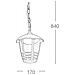 Lanterna Sospensa Catena Con Griglia Alluminio Nero Diffusore Policarbonato Led 12 Watt Luce Naturale Lant-cloe / s1 - Foto miniatura 4